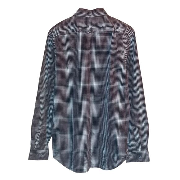 Men's Ben Sherman Plaid XL Long Sleeve Button-Down Shirt - Picture 2 of 3